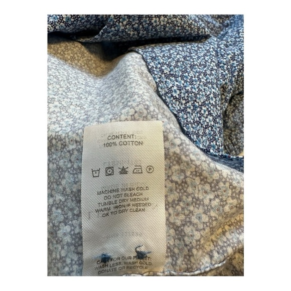 Level Ten Peached Poplin Button-Up Shirt Short Sleeve Floral Collared Size XL - Picture 7 of 9